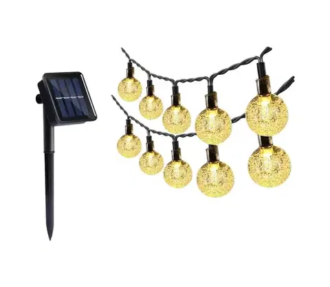 LED osvetlenie  LED solárny reťazec 30xLED/0,12W/1,2V 1xAA 3000K IP44 400 mAh KTLAA30CB