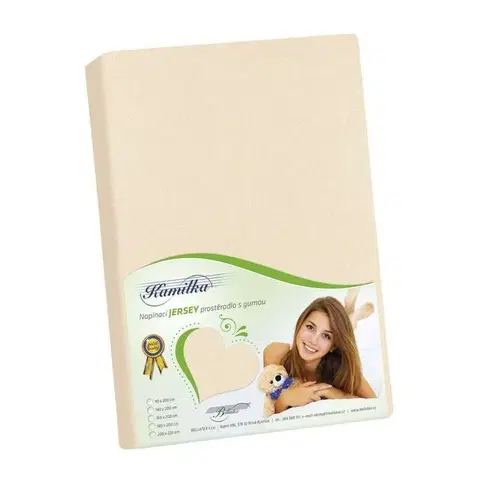 Plachty Bellatex Jersey prestieradlo Kamilka smotanová, 140 x 200 cm, 140 x 200 cm