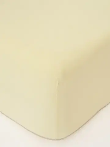 Plachty MKLozkoviny.sk Jersey plachta s elastanom Deluxe 160 × 200 cm – pastelovo žltá