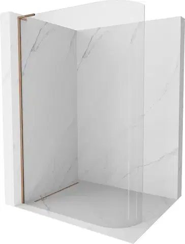 Sprchové dvere MEXEN/S - KiotoL Sprchová zástena WALK-IN 90 x 200, transparent, ružové zlato 800-090-103-60-06