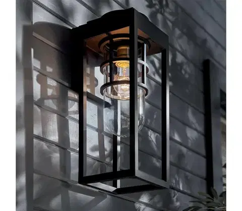 Svietidlá Elstead Kichler KL-HONE-M-BKT - Vonkajšie nástenné svietidlo HONE M 1xE27/60W/230V IP44 KL-HONE-M-BKT