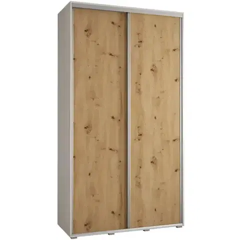 Šatníkové skrine Skriňa 45 Canaris 1 140 biela/artisan/silver