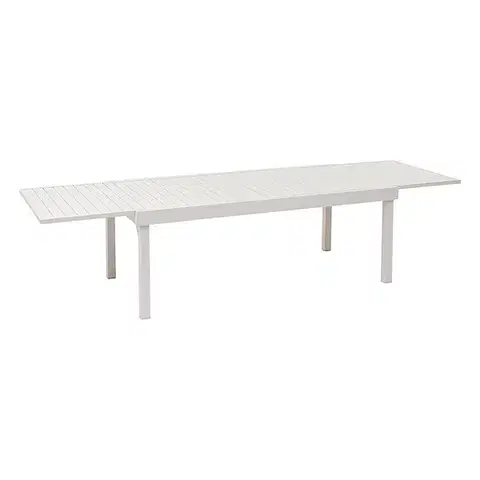 Stolčeky DEOKORK Hliníkový stôl VALENCIA 200/320x100 cm (ivory)