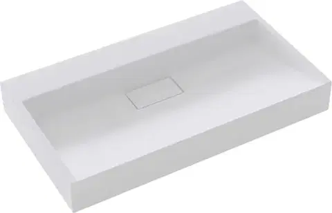 Umývadlá MEXEN - Ava umývadlo na dosku liaty mramor B/O 90 x 46, biela 23019000
