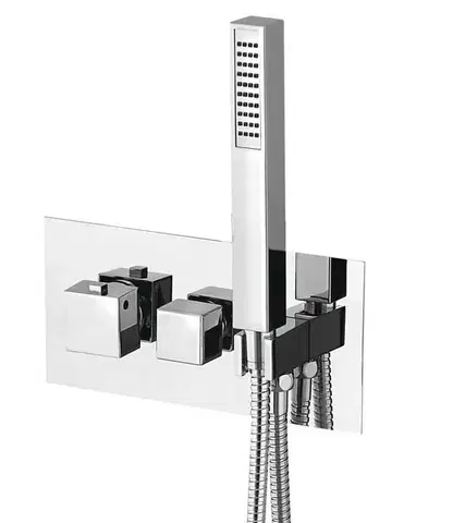 Kúpeľňové batérie SAPHO - LATUS podomietková sprchová termostatická batéria vrátane ručnej sprchy, 2/3 výstupy, chróm 1102-45
