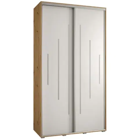 Šatníkové skrine Skriňa 45 Canaris 12 140 artisan/biela/silver