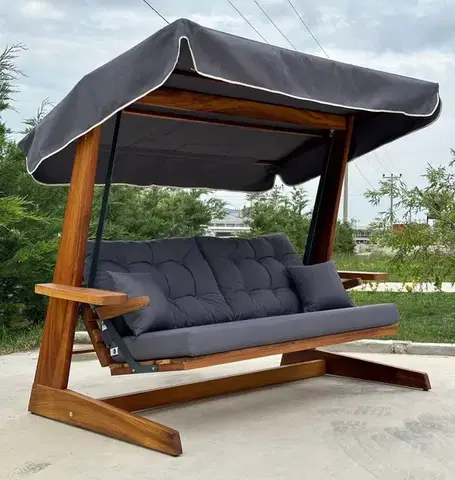 Záhradná hojdačky Garden Triple Swing Chair Sia 2400 - Anthracite