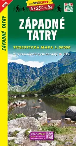 Turistika, skaly Západné Tatry 1:50 000