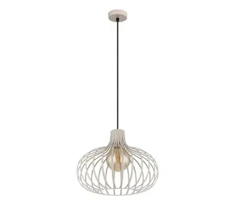 Svietidlá Globo 33370119 - Závesný luster MATEO na lanku 1xE27/40W/230V béžový 33370119