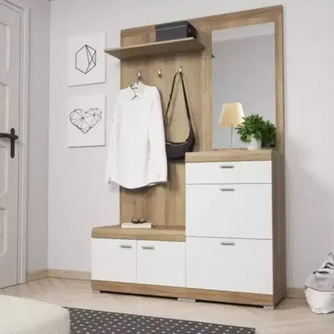 Predsieňový nábytok Predsieňový nábytok Stella dub Riviera/biela