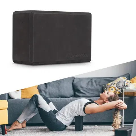Bloky na jógu Joga blok inSPORTline Bricky M mocha mousse