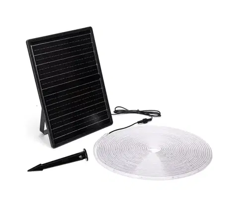 LED osvetlenie  B.V.  - stmievateľný solárny LED pás/20 W/3,2 V 20 m 6500 K IP65 + diaľkové ovládanie B10201NK8