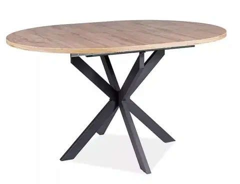 Kuchynské a jedálenské stoly Signal Rozkladací jedálenský stôl GASTON | dub artisan 100 cm
