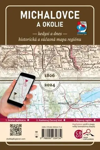 Slovensko a Česká republika Porovnávacia mapa Michalovce a okolie - kedysi a dnes