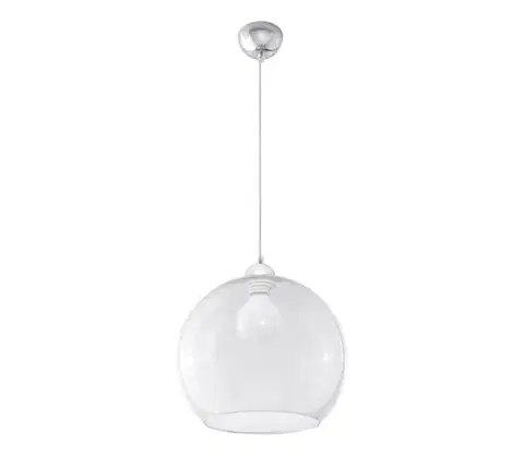 Svietidlá  SL.0248 - Závesné svietidlo na kábli BALL 1xE27/15W/230V pr. 30 cm číre/lesklý chróm SL.0248