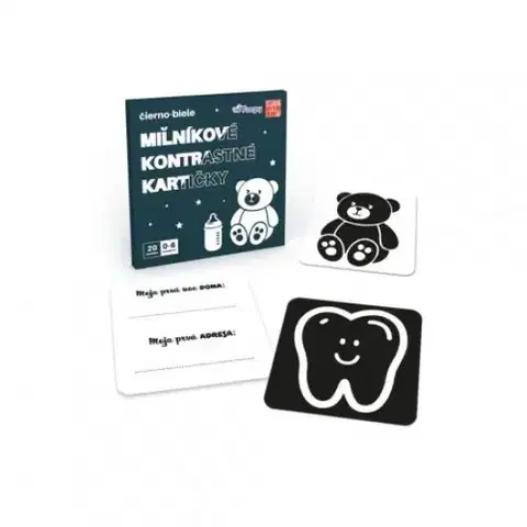 Leporelá, krabičky, puzzle knihy Miľníkové kontrastné kartičky - Kolektív autorov