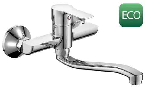 Kúpeľňové batérie Bruckner - BARON ECO 3,8 l/min, nástenná batéria, rozteč 150, chróm 612.015.11