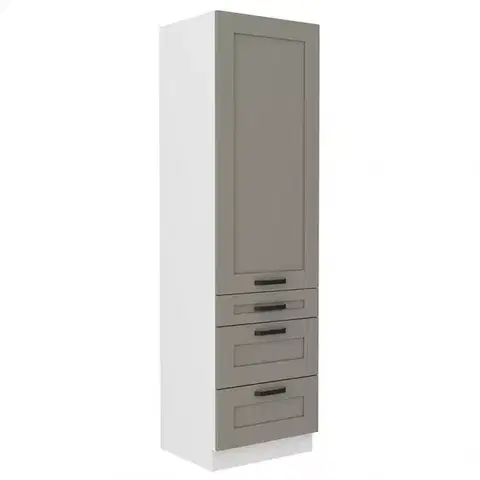 Kuchynské skrinky stojace Kuchynská skrinka Luna claygrey/biela 60DKS-210 3S 1F