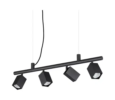 Svietidlá Ideal Lux - LED luster na lanku DYNAMITE 4xGU10/7W/230V CRI 90 čierna 371382
