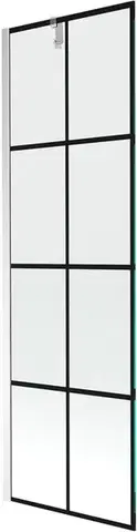 Sprchové dvere MEXEN/S - Next vaňová zástena FIX 60 x 150, čierna dekor, chróm 895-060-000-00-77-01
