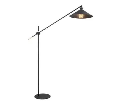 Lampy Argon 4732 - Stojacia lampa NASHVILLE 1xE27/15W/230V čierna 4732