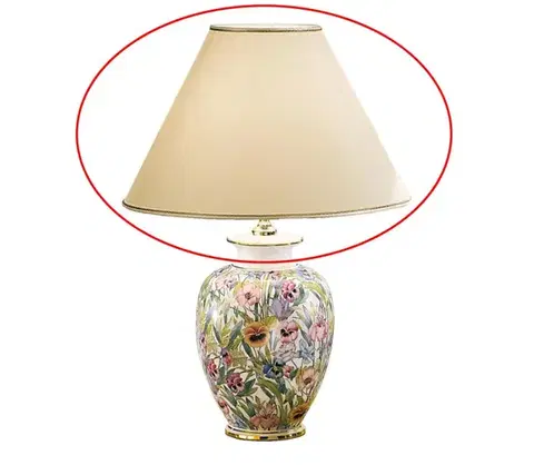 Predlžovacie káble Kolarz 0014.S02- Náhradné tienidlo ku stolnej lampe GIARDINO E27, priemer 40 cm, béžové 0014.S02
