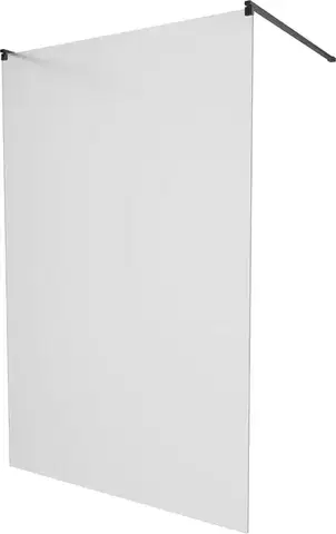 Sprchové dvere MEXEN/S - KIOTO samostatne stojaca sprchová zástena 100 x 200, matné sklo 8 mm, čierna 800-100-002-70-30