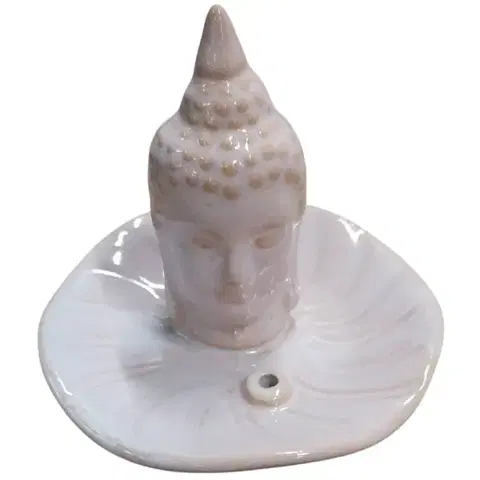 Svietniky Keramický stojan na vonné tyčinky Budha kvet, 10,5 x 9 x 10,5 cm