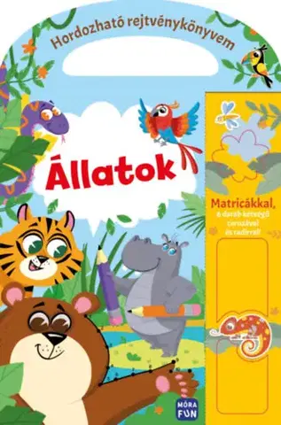 Nalepovačky, vystrihovačky, skladačky Hordozható rejtvénykönyvem - Állatok