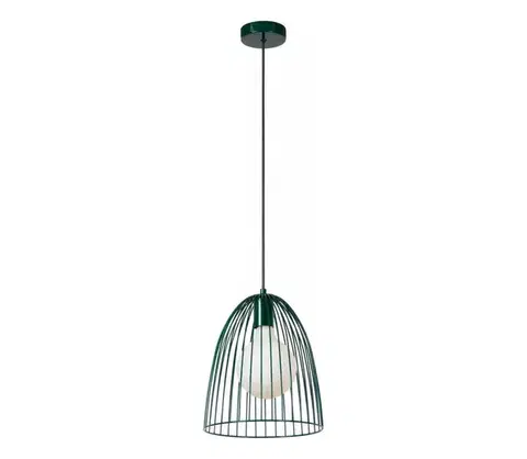 Svietidlá Lucide 74417/01/33 - Luster na lanku MACARONS 1xE27/40W/230V pr. 24,5 cm zelená 74417/01/33