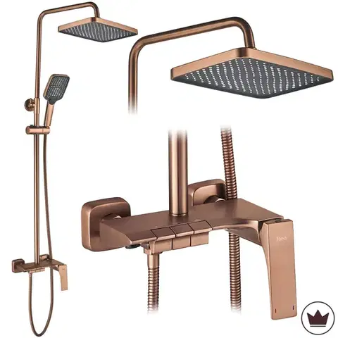 Kúpeľňové batérie REA REA - Sprchový set PREMIUM JOE Brush Gold REA-P4409