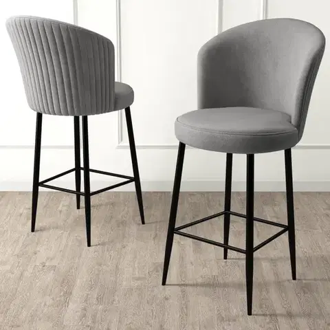 Barové stoličky Bar Stool Set (4 Pieces) Alte - Grey, Black