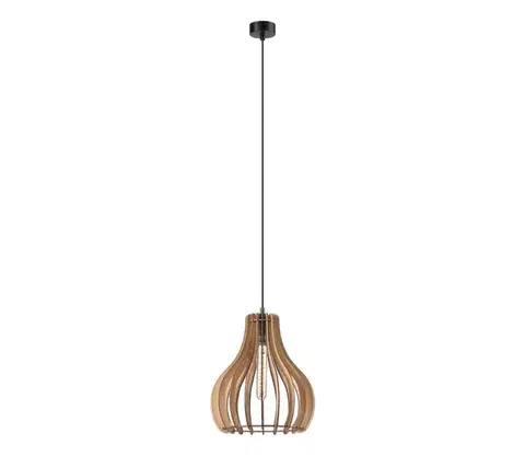 Svietidlá  Luster na lanku TUCCI 1xE27/60W/230V pr. 29 cm dub LM-1.229/DĄB
