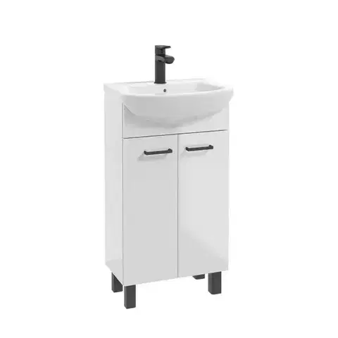Kúpeľňové zostavy Kúpeľňová skrinka s umývadlom Novelty 45 cm biela