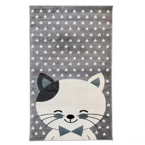 Koberce pre deti Koberec Frisee Soft Kids 0,8/1,5 0550A šedá