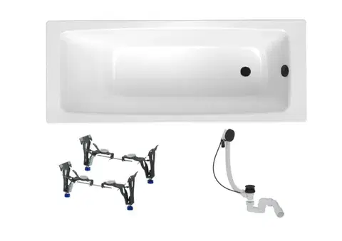 Vane Obdĺžniková vaňa SAT Feel 170x75 cm smaltovaná oceľ ľavá aj pravá SATBVFEEL170758 SATBVFEEL170758