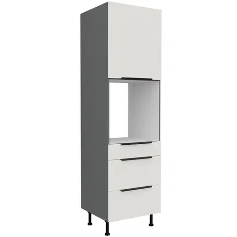 Kuchynské skrinky stojace Kuchynská skrinka Aria-Wh/Ant Anti Fingerprint 60dps-215 1f 3s