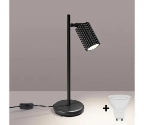 Lampy BRILAGI - LED stolná lampa CRESTO 1xGU10/10W/230V čierna BR.1586