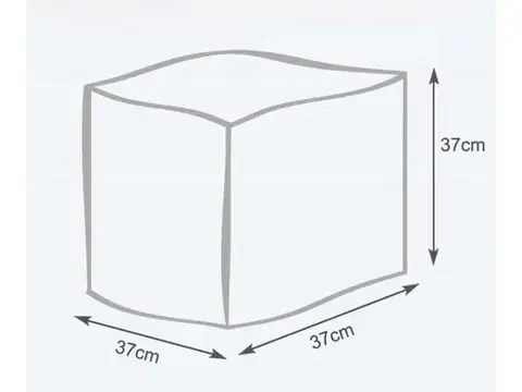 Sedacie vaky a kocky Sedací vak taburetka Cube L gold nepremokavý TiaHome