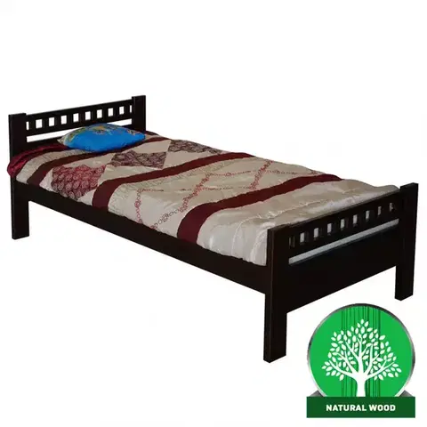 Jednolôžkové postele Posteľ Milena 90x200 jelša/wenge