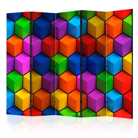 Paravány Paraván Colorful Geometric Boxes Dekorhome