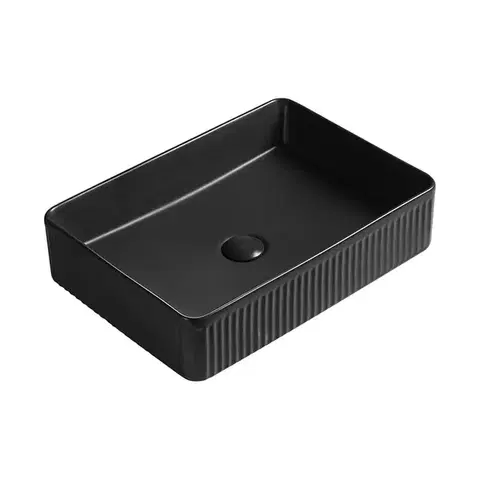 Umývadlá MEXEN - Grovo umývadlo na dosku reliéf 50 x 34, čierna mat 22305085