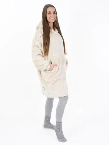 Dámske mikiny MKLozkoviny.sk Baránková mikina mikroplyš – Laura prírodná veľkosť M
