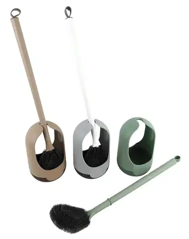 WC kefy MAKRO - Kefa na WC set rôzne farby, umelá hmota / silikón, výška 50cm, zohnutá