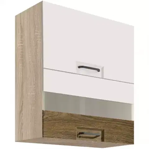 Kuchynské skrinky visiace Skrinka do kuchyne Favorit 40g Sonoma/White+Ribbeck