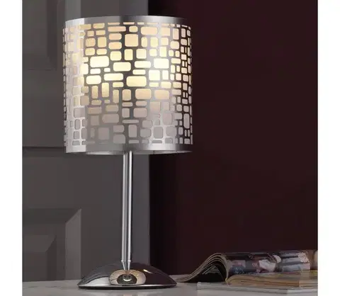 Lampy ONLI - Stolná lampa BRUCE 1xE27/15W/230V 40 cm matný chróm 4755/LP