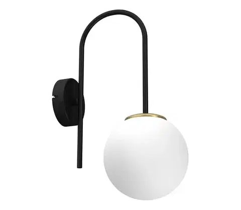 Svietidlá  Nástenná lampa CAMBRIDGE 1xE14/60W/230V čierna/mosadz 3198