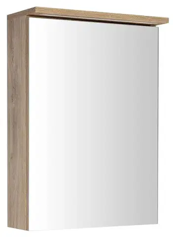 Kúpeľňový nábytok AQUALINE - KAWA STRIP Galérka s LED osvetlením 50x70x22cm, dub emporio WGL35S