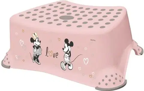 Stolčeky Kinekus Schodík detský plastový, protišmykový, MINNIE MOUSE, severská ružová