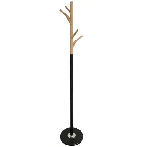 Vešiaky do predsiene Vešiak Kovový 9463 Wooden čierna/prírodná